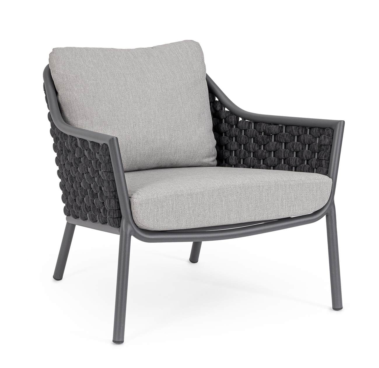 Gartensessel Everly aus Aluminium, Anthrazit Gartensessel Everly aus Aluminium, Anthrazit