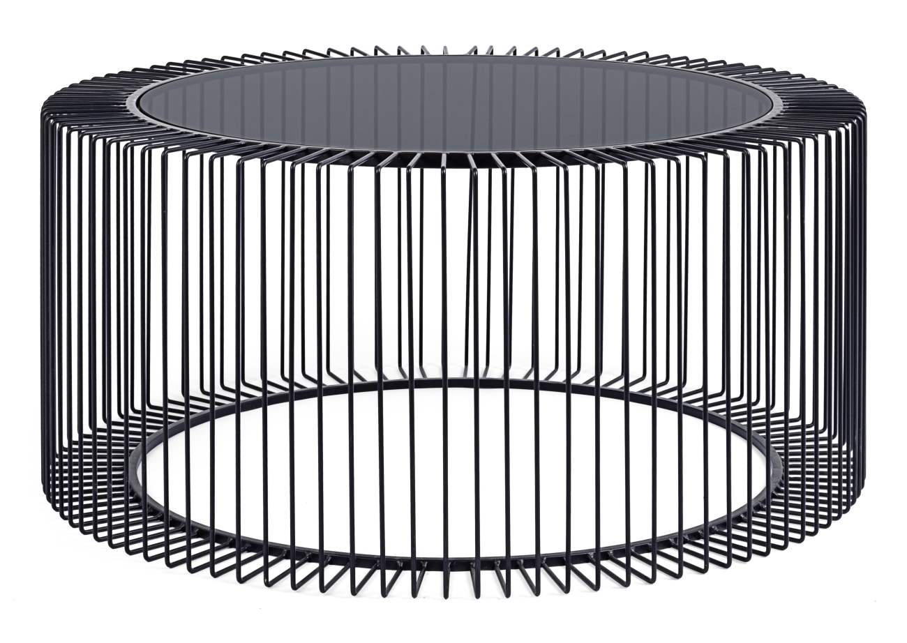 Couchtisch Kieran aus Metall Schwarz, Ø 80 cm