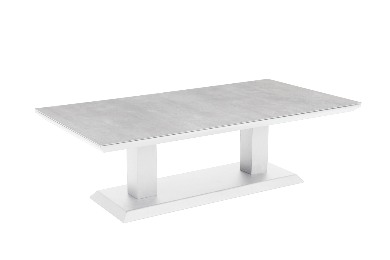 Gartencouchtisch Heis 150x79 cm, Weiß
