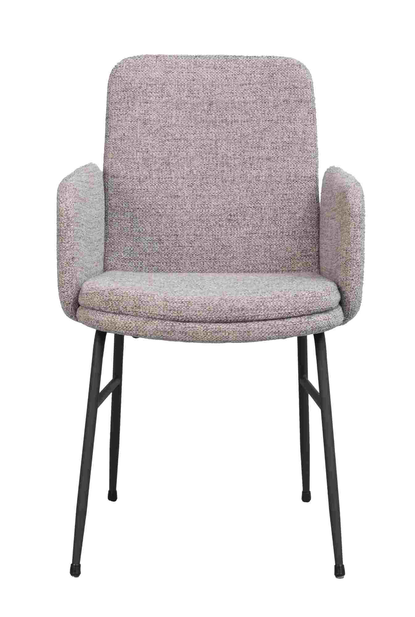 Stuhl Conklin 2er Set mit Armlehne, Dunkelbeige passt perfekt in stilvolle Wohnräume.