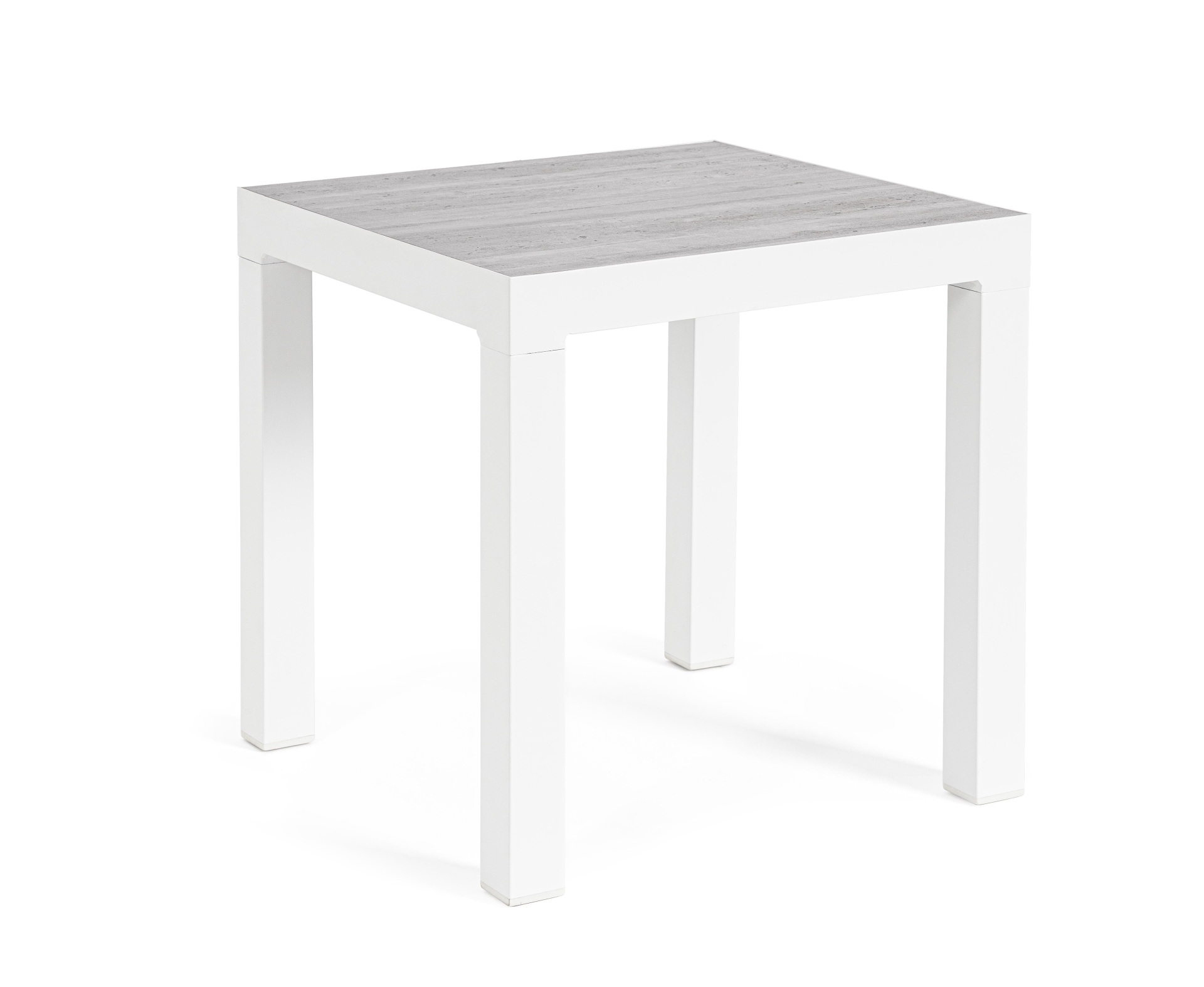 Gartenbeistelltisch Kledi aus Aluminium, Weiß Gartenbeistelltisch Kledi aus Aluminium, Weiß