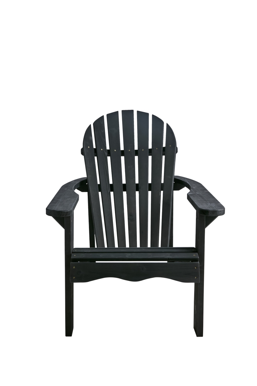 Gartensessel Skule aus Kiefernholz, Schwarz