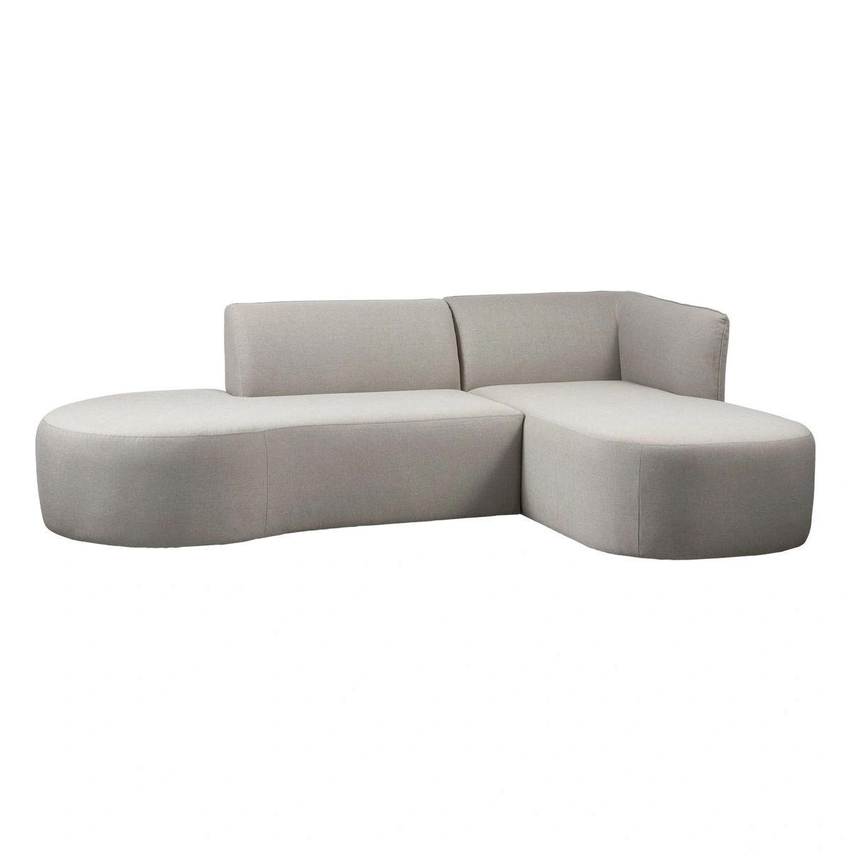 Gartenecksofa Chaiselongue Chios - Polyolefin-Stoff Sand, Rechts
