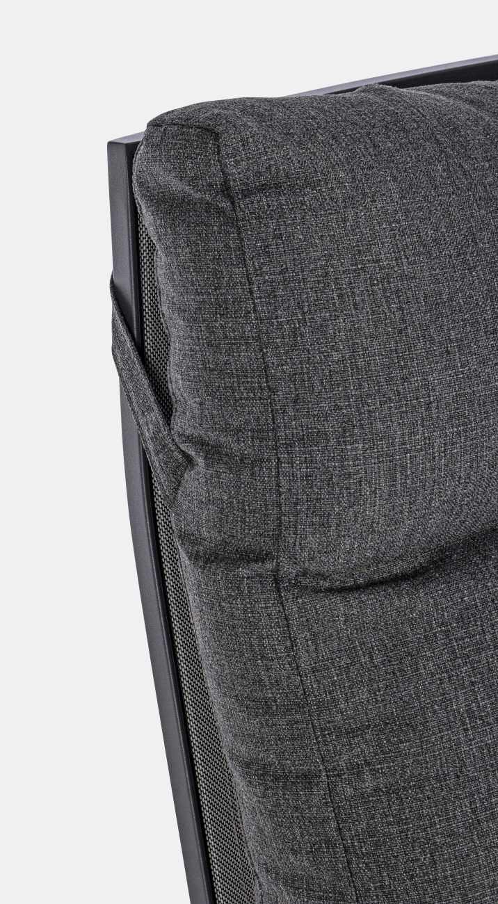 Gartensessel Kledi aus Aluminium, Anthrazit