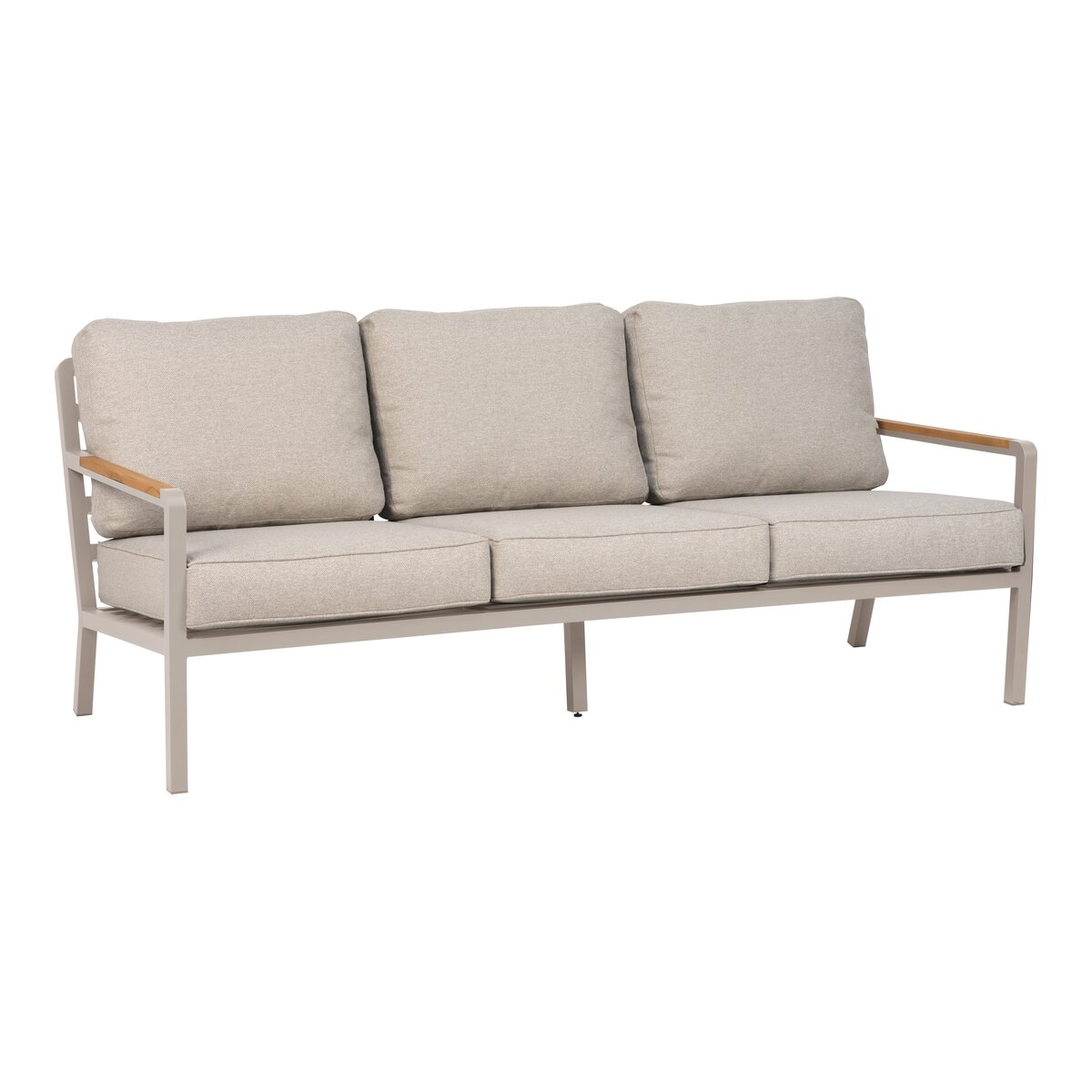 Garten-Sitzgruppe Nova, Khaki/Greige - Aluminium & wasserabweisender Stoff
