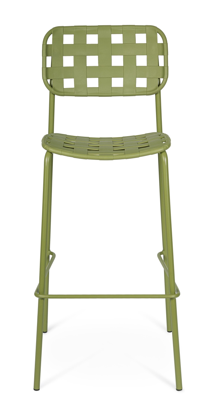 Gartenbarhocker Clover aus Metall, Grün
