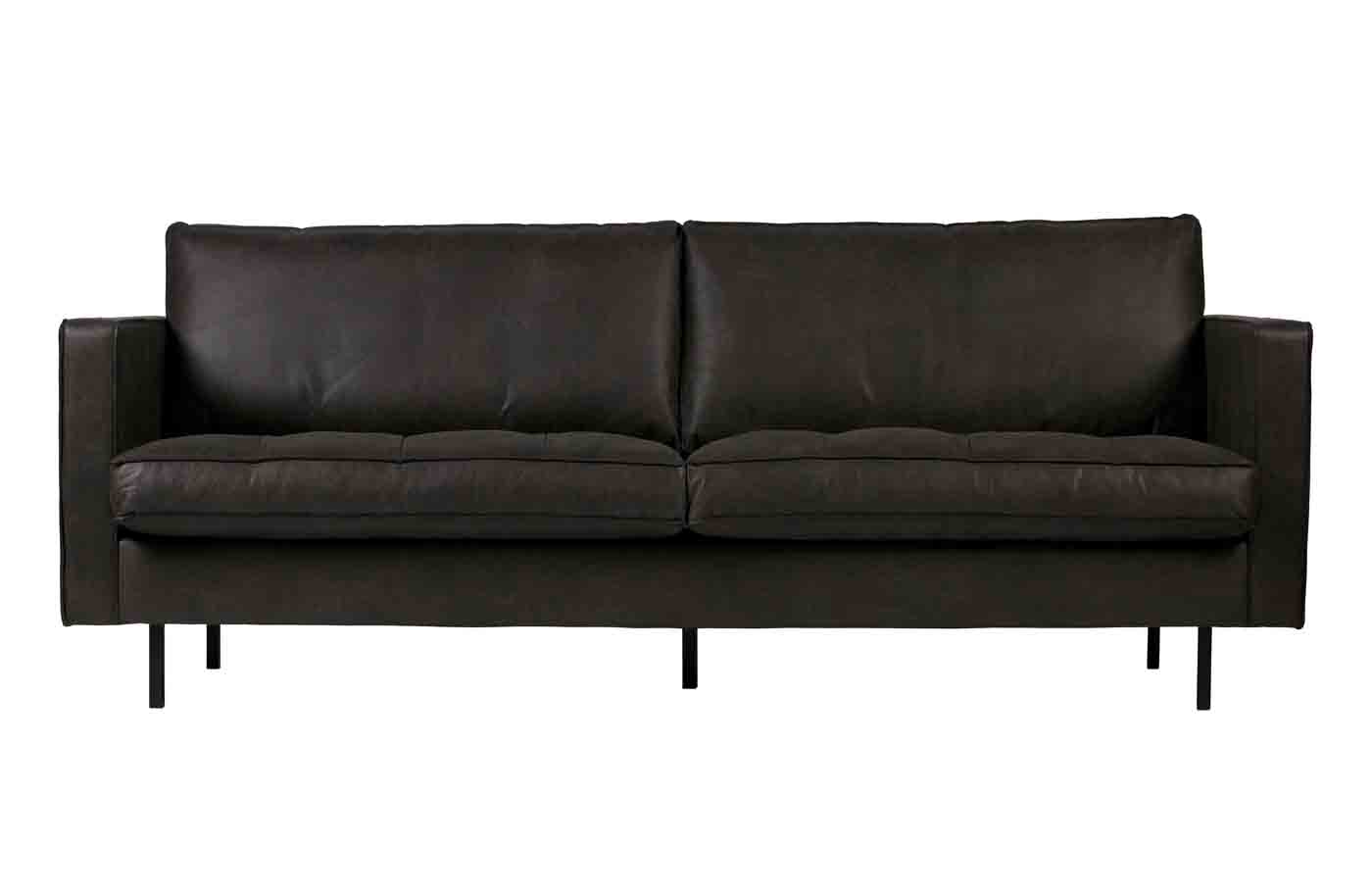 Rodeo Classic Sofa 2,5 Sitzer Eco-Leder, Schwarz Rodeo Classic Sofa 2,5 Sitzer Lederoptik, Schwarz