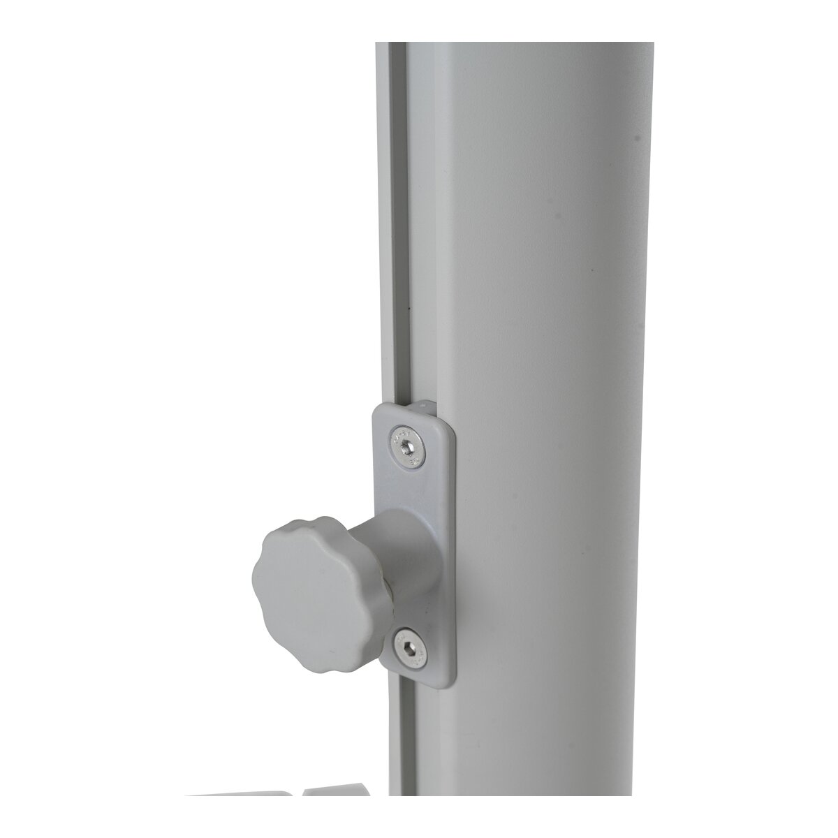 Ampelschirm Cilento - Aluminium, mit Beleuchtung, Ø 350 cm, Hellgrau/Khaki