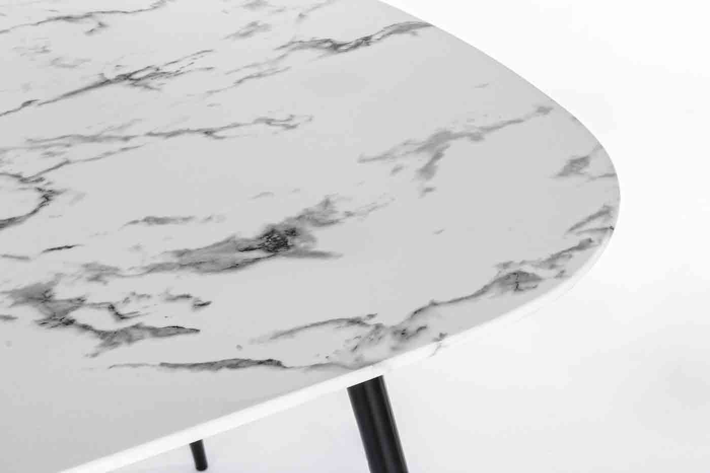 Couchtisch Marble in einem modernen Design. Gefertigt aus einem Metallgestell. Die Tischplatte ist aus Glas und in einer Marmor Optik. Marke Bizotto.