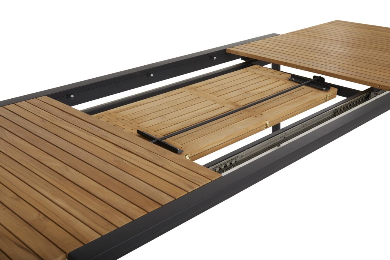 Gartenesstisch Naos 220-320 cm, Schwarz