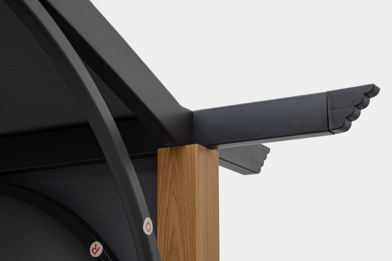 Pavillon Taormina aus Metall, Natur / Anthrazit