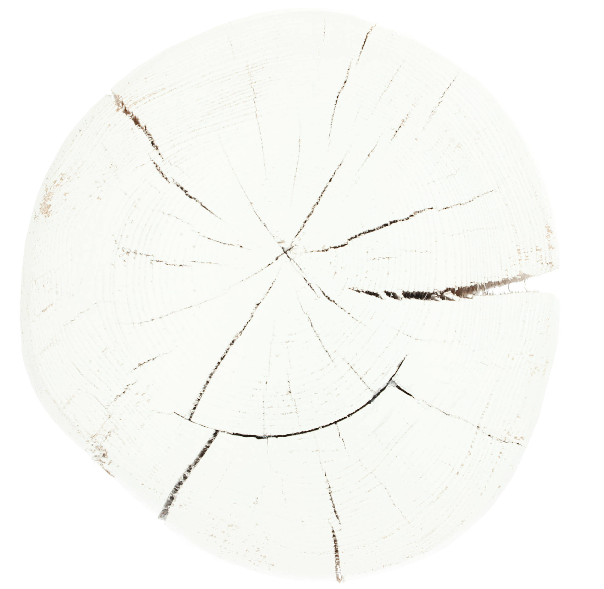 Jan Kurtz Beistelltisch Block rund Kernesche massiv weiss