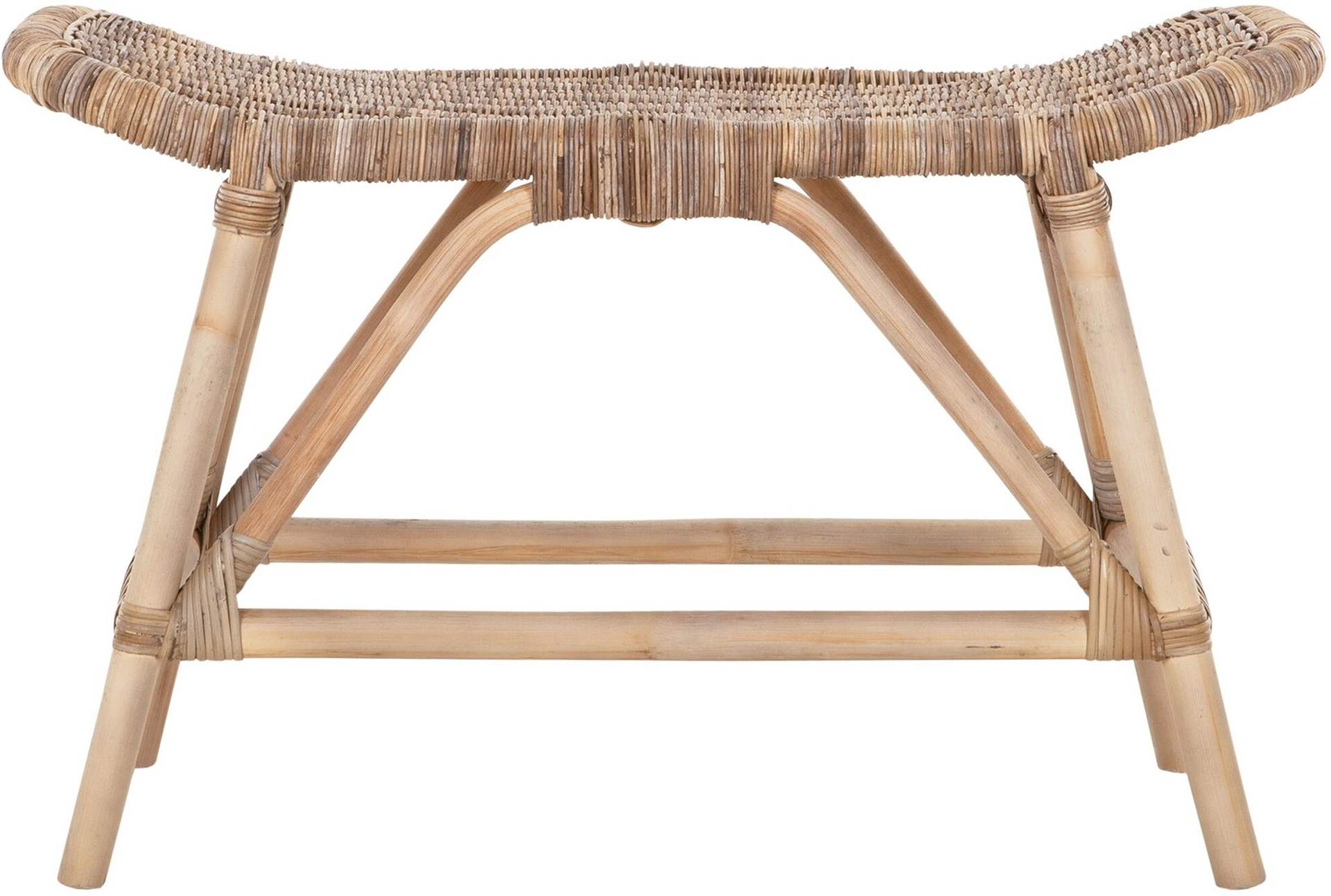 Bank San Antonio aus Rattan, 80 cm