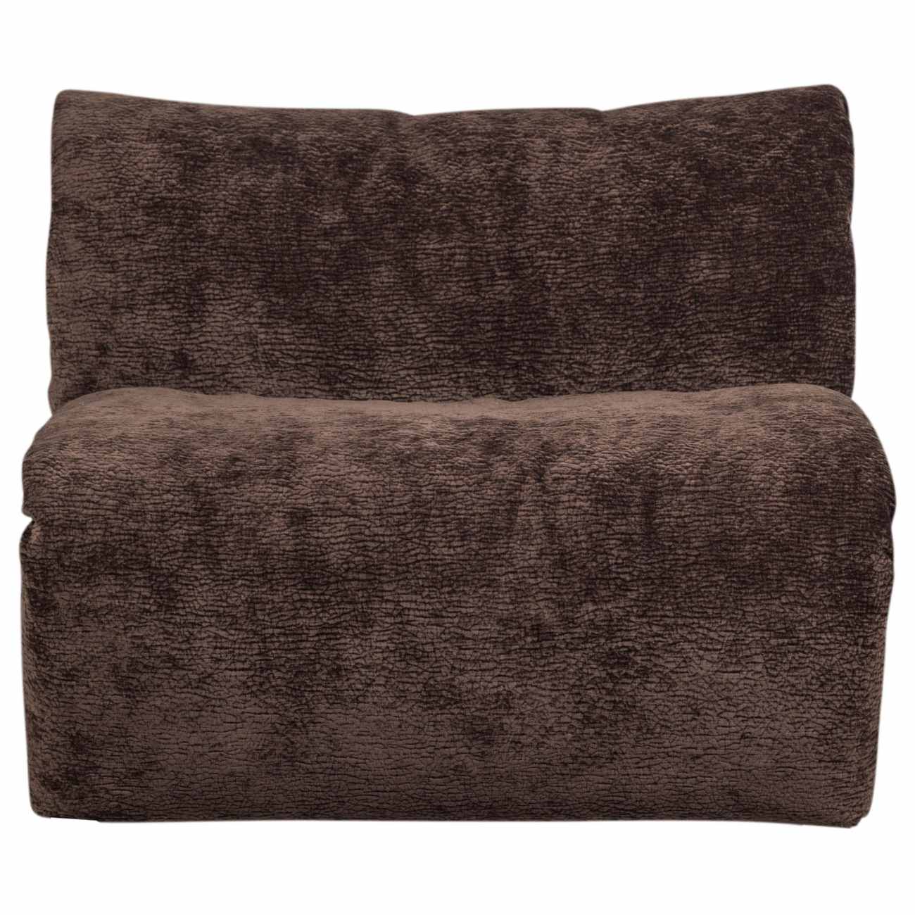 Sessel Baggy aus 3D-Chenille-Stoff, Dunkelbraun