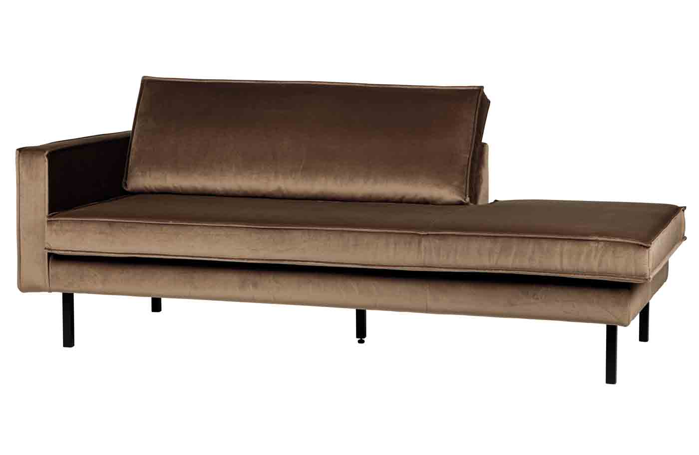 Recamiere Rodeo Daybed Samt, links Taupe Recamiere Rodeo Daybed Samt, links Taupe