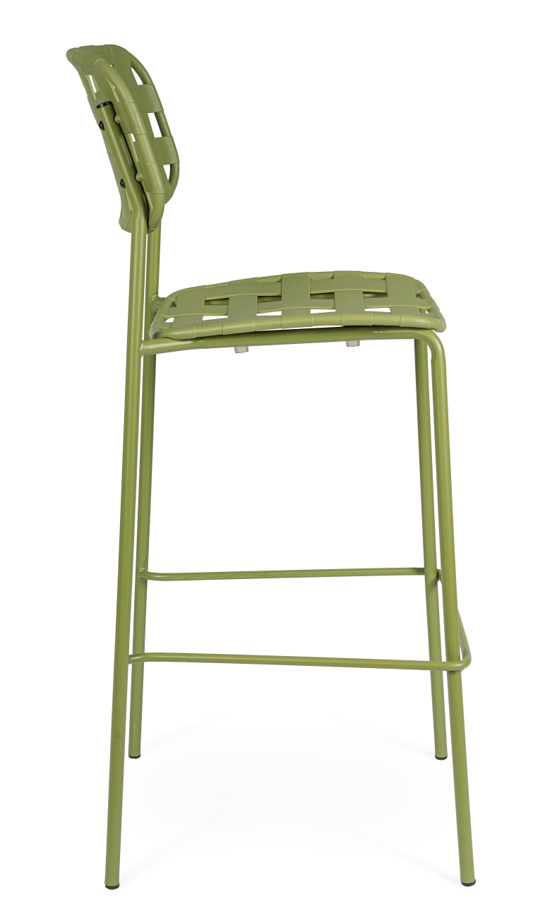 Gartenbarhocker Clover aus Metall, Grün