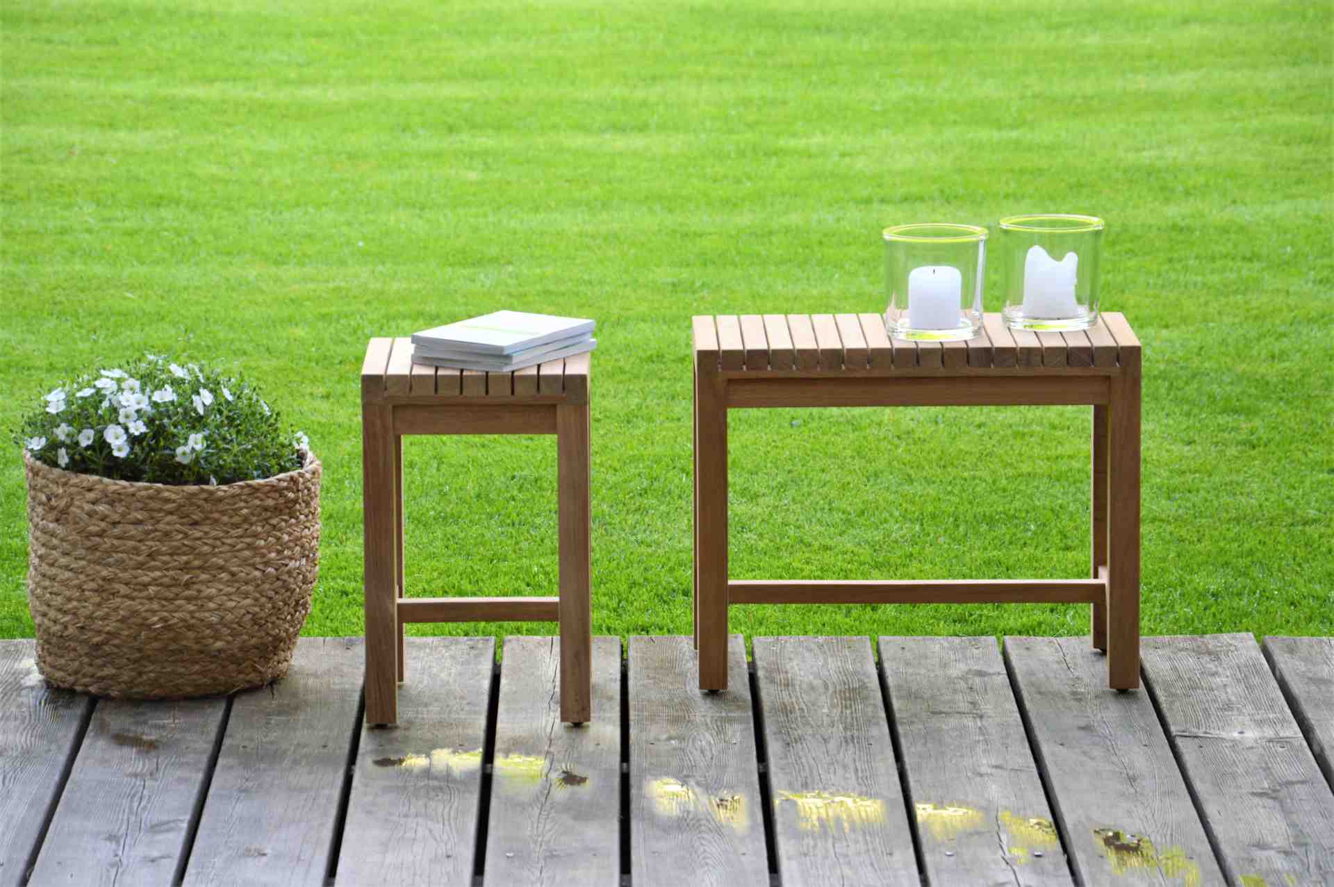 Blumenhocker Samoa Flower aus Teakholz, 50x25x40 cm Blumenhocker Samoa Flower aus Teakholz, 50x25x40 cm