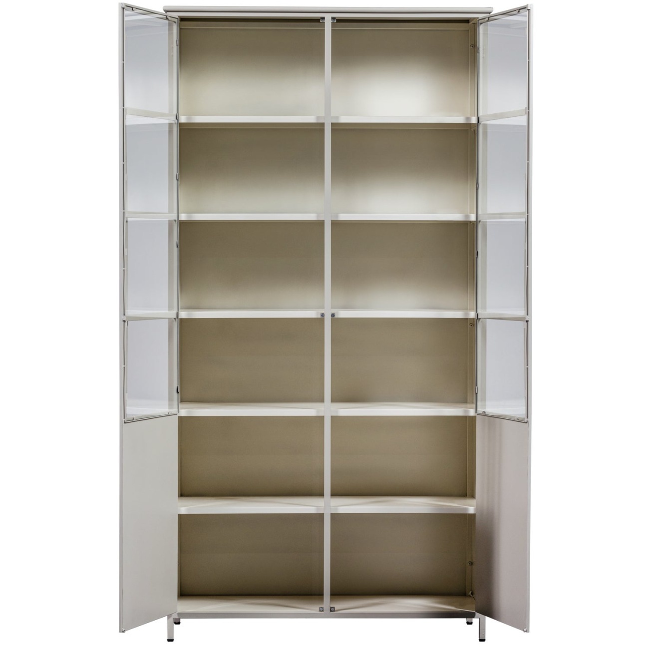 Vitrine Exhibit XL aus Metall, Sand