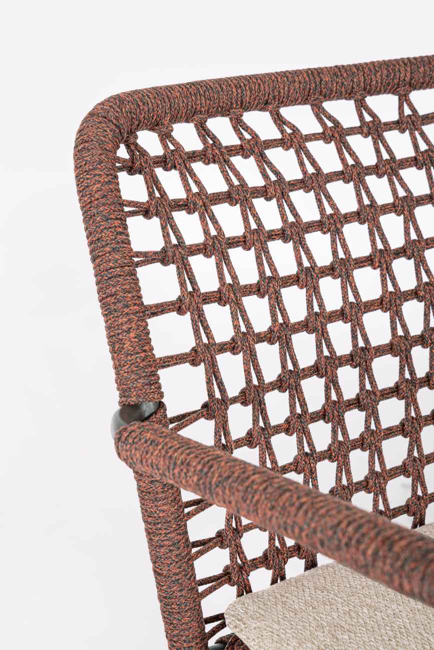 Gartenstuhl Canar aus Metall, Rot