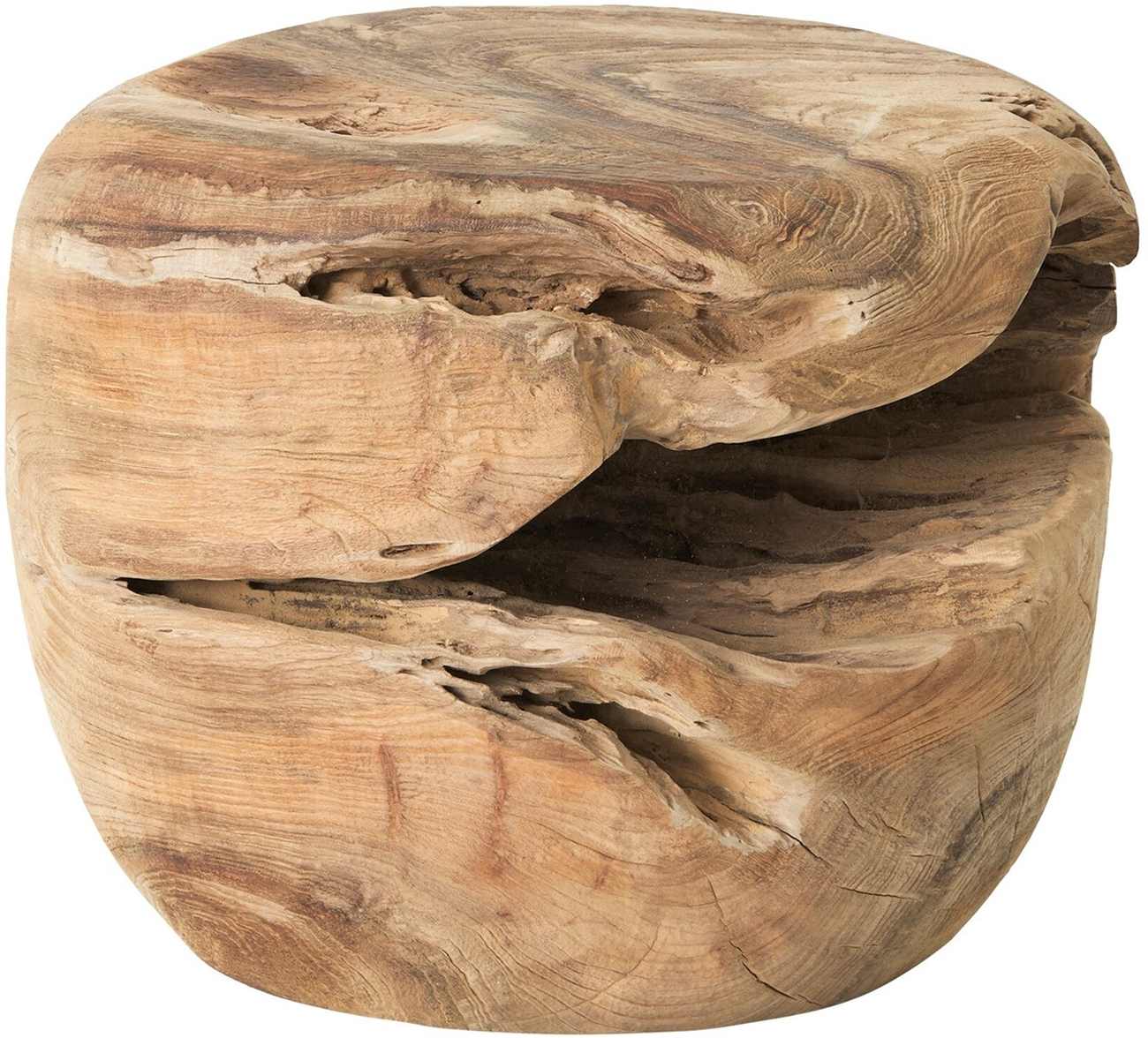 Beistelltisch Ball aus Teakholz, Natur Beistelltisch Ball aus Teakholz, Natur