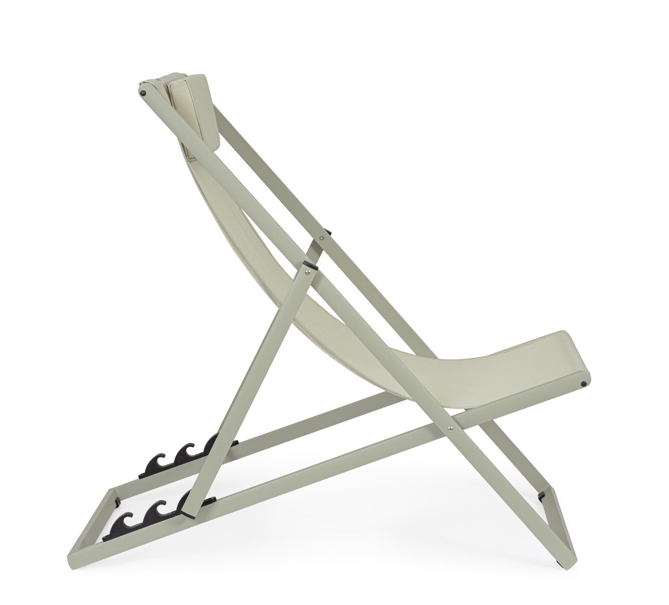 Liegestuhl Taylor Deckchair aus Aluminium und Textilene, Breeze