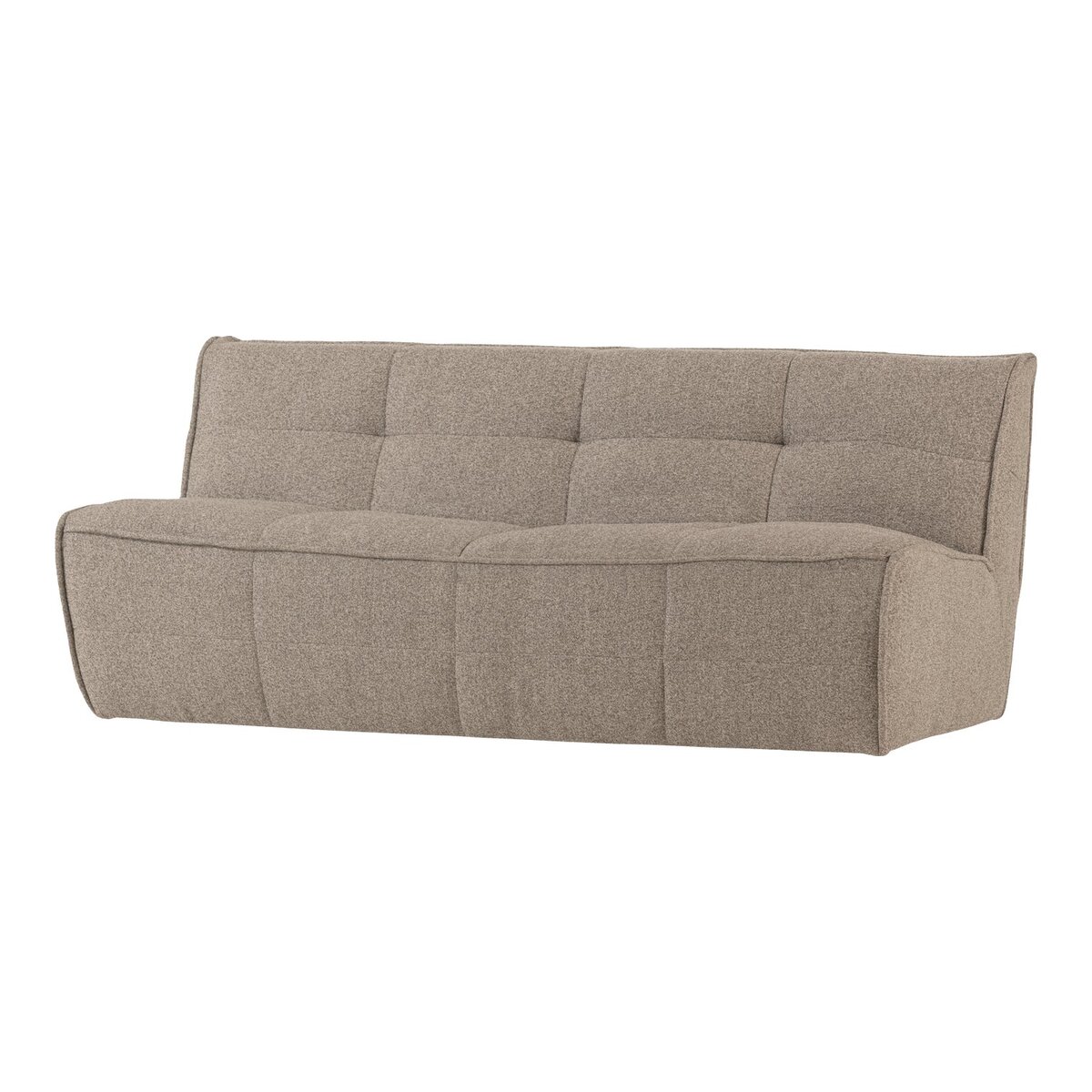 3-Sitzer Sofa Cluster - Bouclé-Stoff Khaki Braun