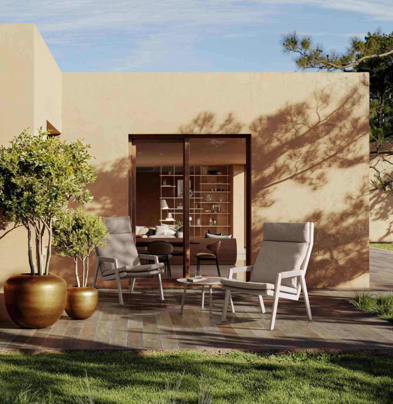 Gartensessel Emery aus Aluminium, Morny