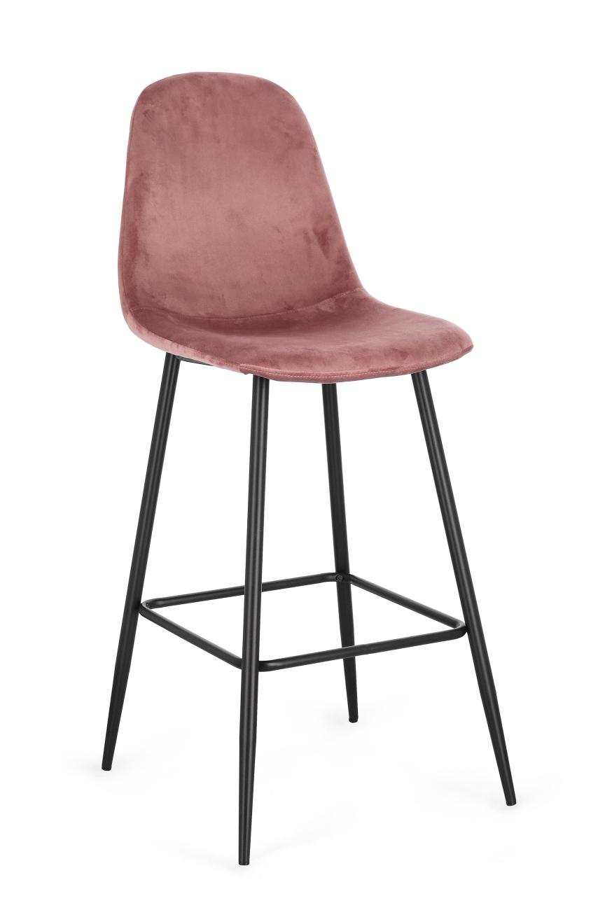 Barhocker New Irelia 2er- Set aus Samt, Rosa Barhocker New Irelia 2er- Set aus Samt, Rosa