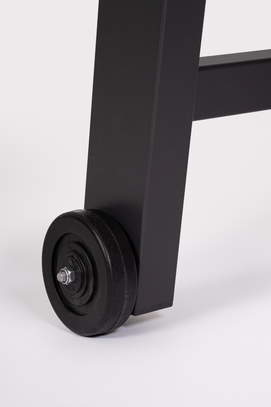 Gartenliege Hilde mit Rollen aus Aluminium, Rot