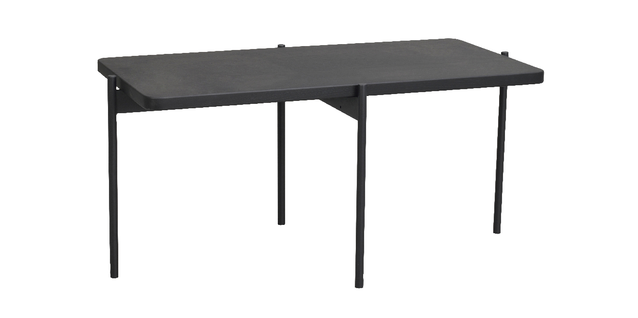 Couchtisch Shelton, Eiche Schwarz, 95x50cm