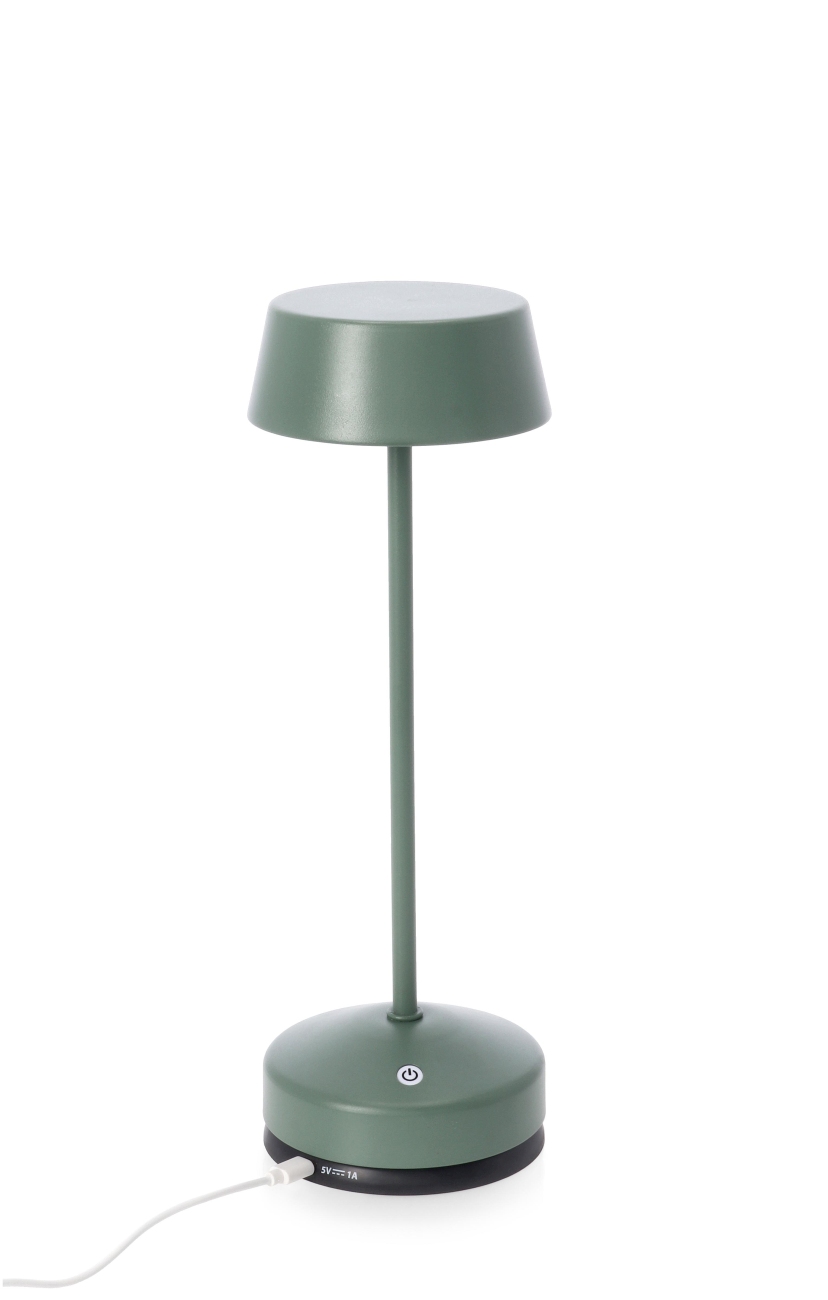 Die Outdoor Lampe Esprit überzeugt mit ihrem modernen Design. Gefertigt wurde sie aus Metall, welches einen grünen Farbton besitzt. Die Lampe besitzt eine Höhe von 33 cm.