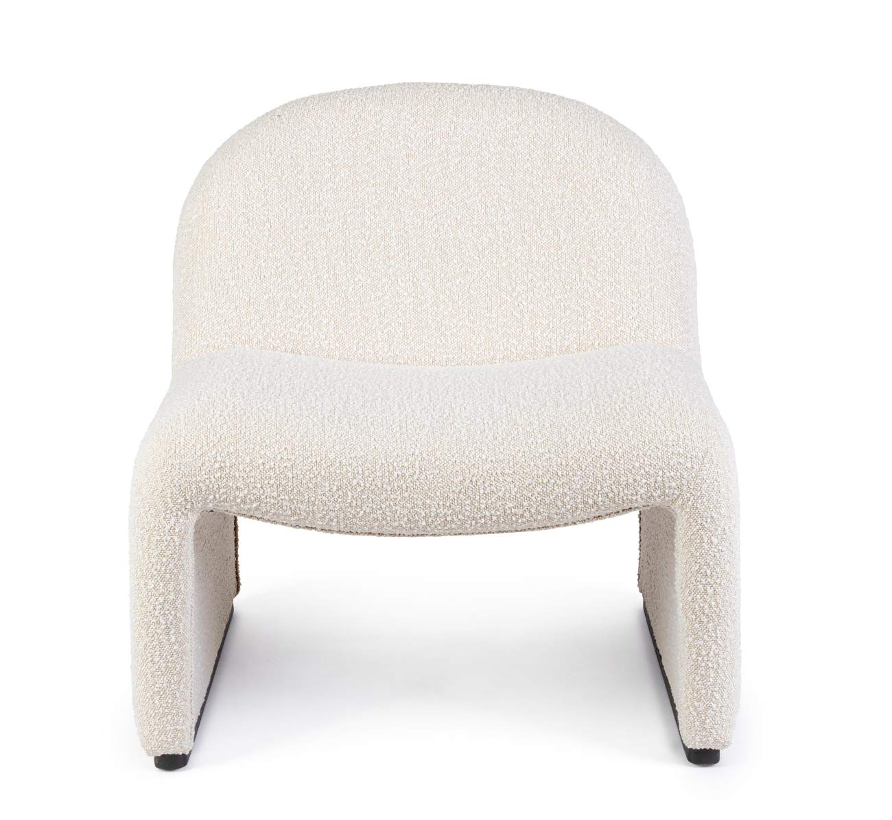 Sessel Bassilla aus Boucle-Stoff, Natur