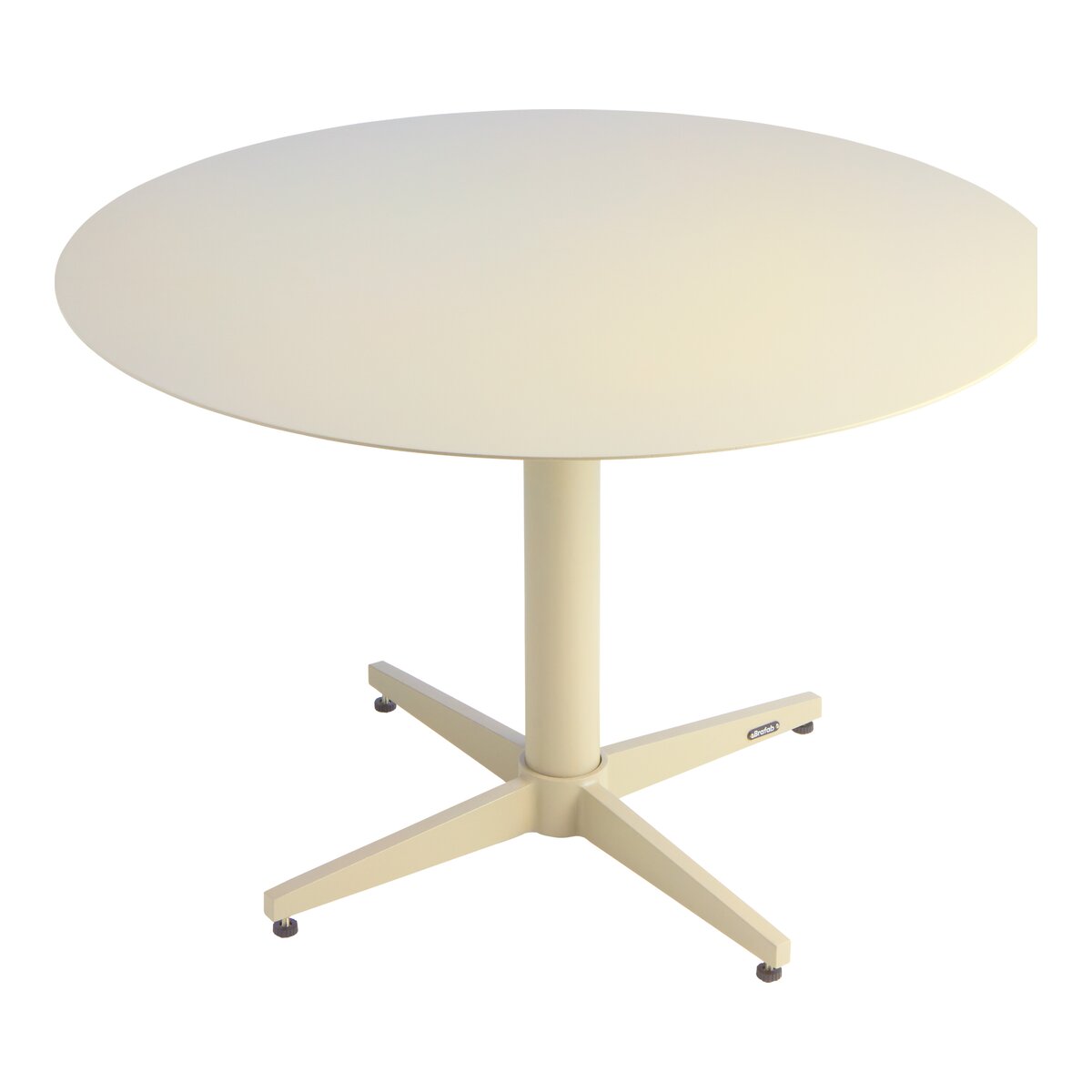 Gartencouchtisch Mill aus Aluminium - Rund Ø 75 cm, Pearl White