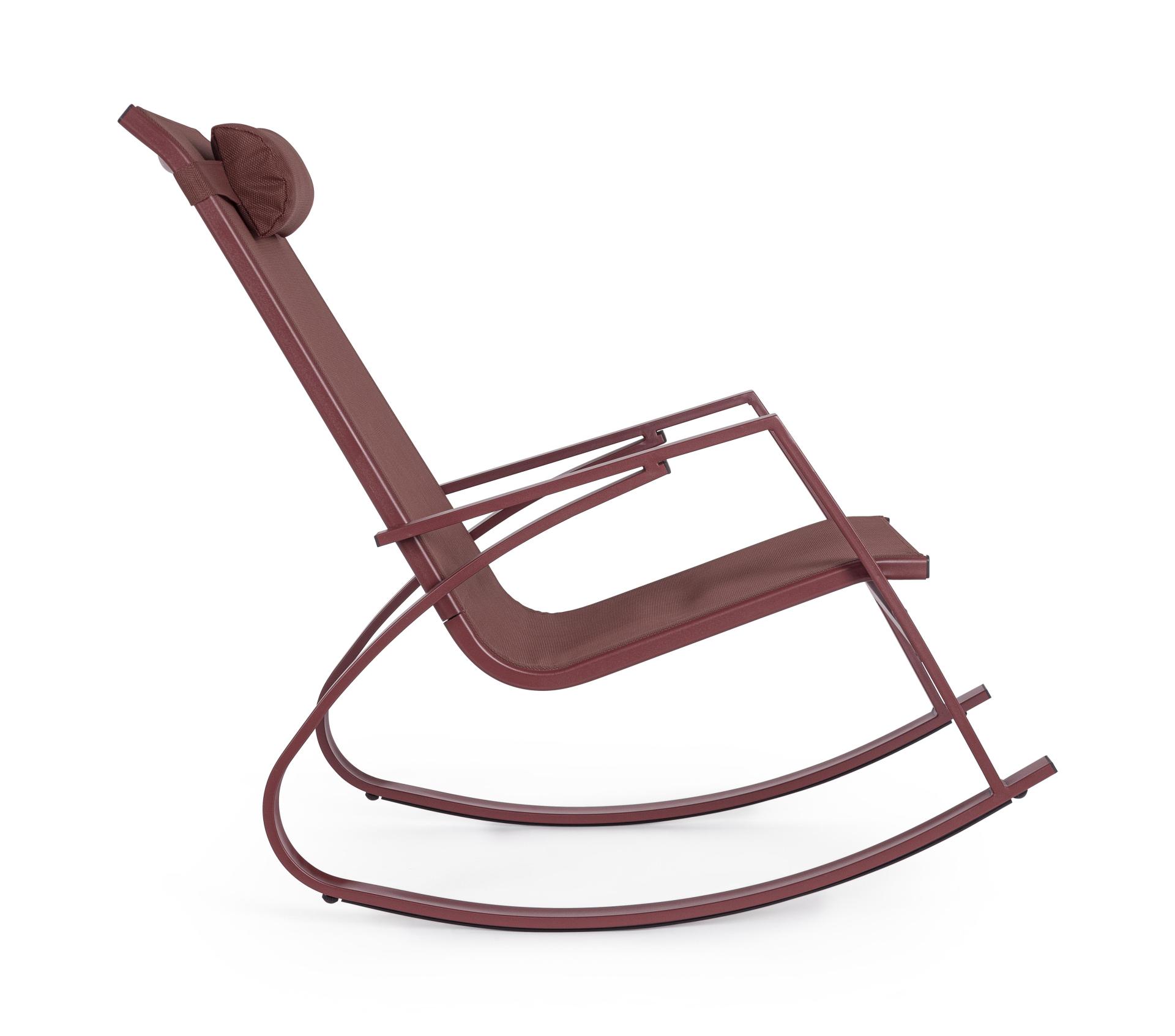 Gartensessel Demid aus Metall, Rot