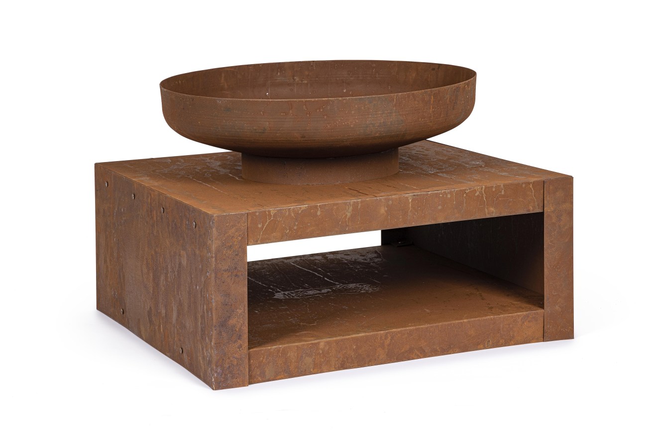 Feuerschale Efesto aus Hitzebeständigen Stahl Rost, 70 cm Feuerschale Efesto aus Hitzebeständigen Stahl Rost, 70 cm