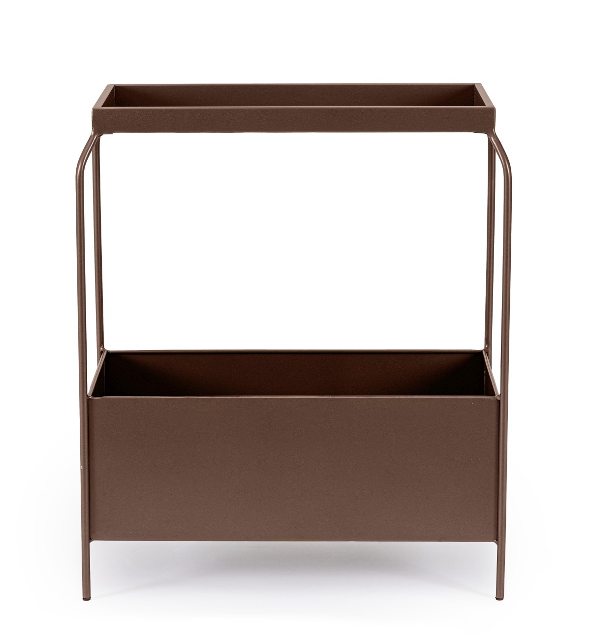 Nachttisch Godric aus Metall, Braun