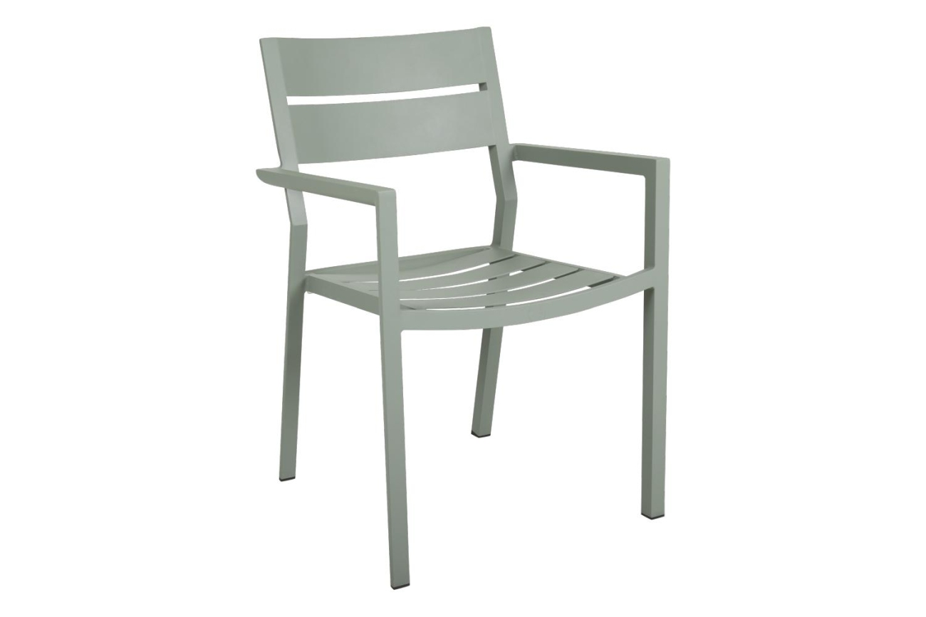 Gartenstuhl Delia mit Armlehne, Hellgrün Gartenstuhl Delia mit Armlehne, Hellgrün