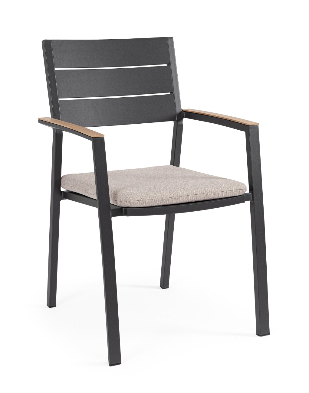 Gartenstuhl Zelmar aus Aluminium, Anthrazit Gartenstuhl Zelmar aus Aluminium, Anthrazit