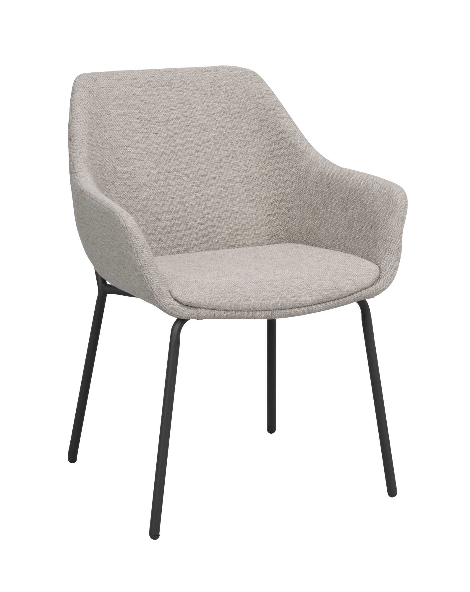 Stuhl Harey 2er Set mit Armlehnen, Grau passt perfekt in stilvolle Wohnräume. Stuhl Harey 2er Set mit Armlehnen, Grau