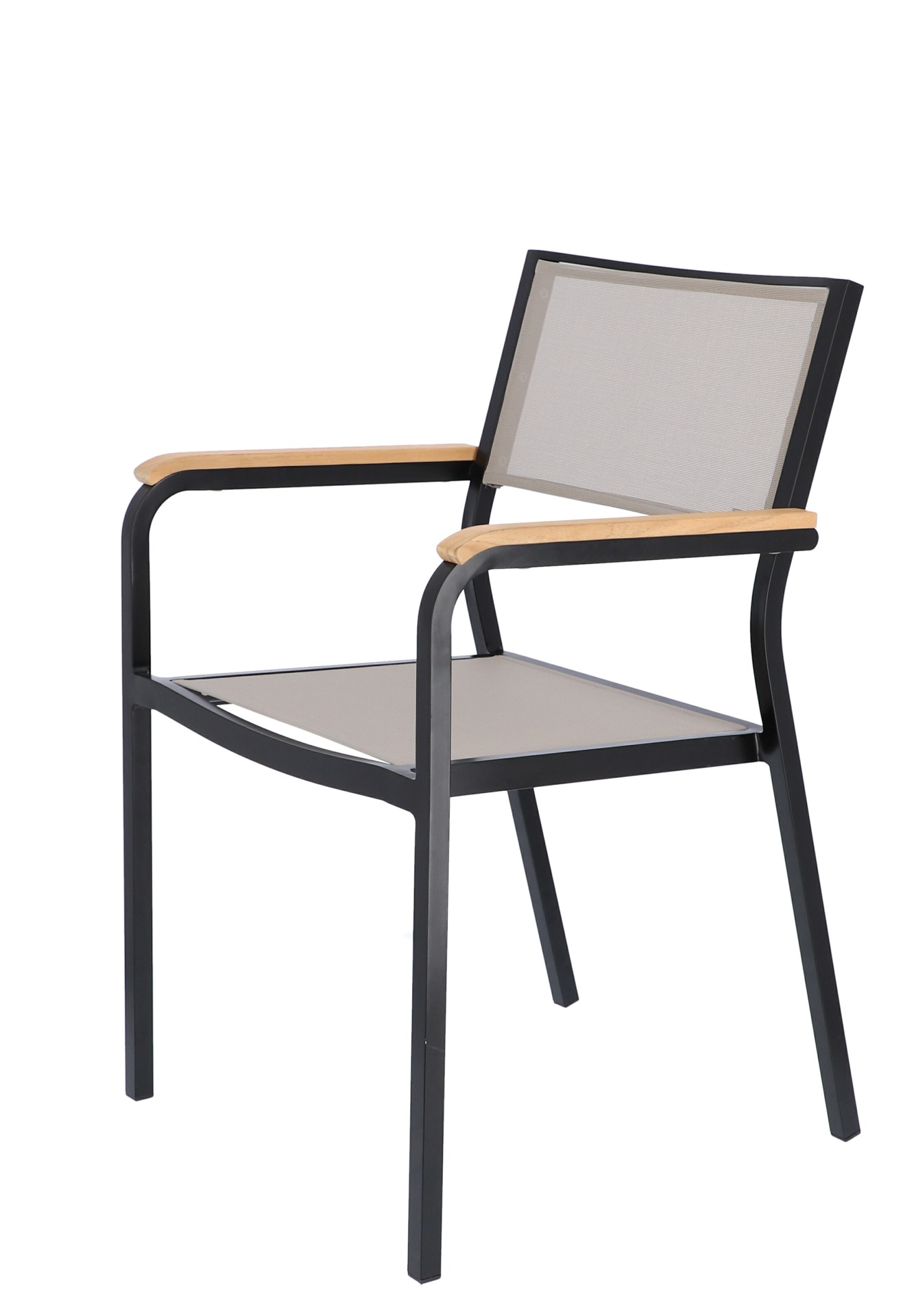 Stapelsessel Lux aus Aluminium, Schwarz Stapelsessel Lux aus Aluminium, Schwarz