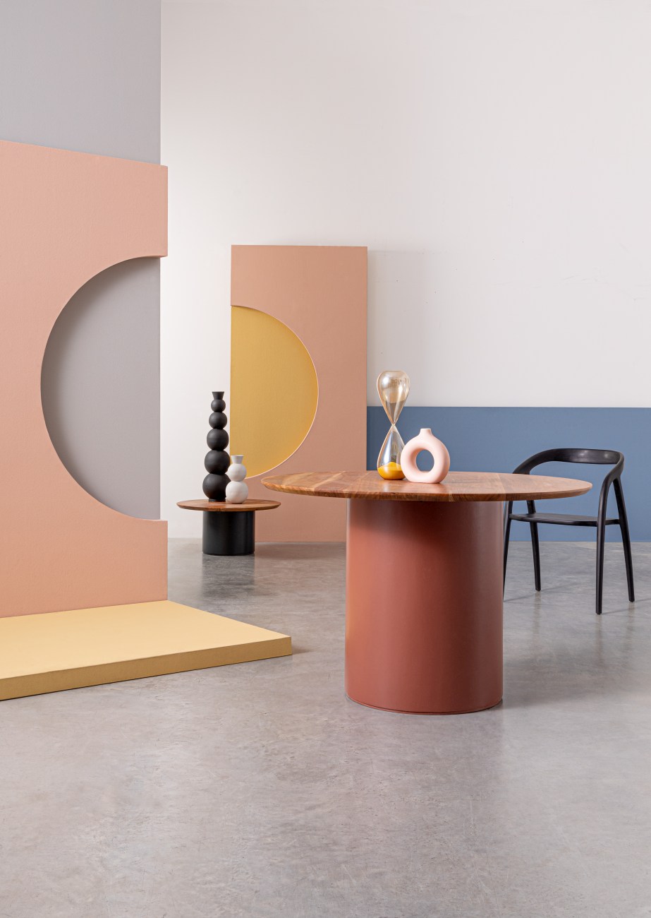 Esszimmerstuhl Dotty aus Teakholz, Schwarz