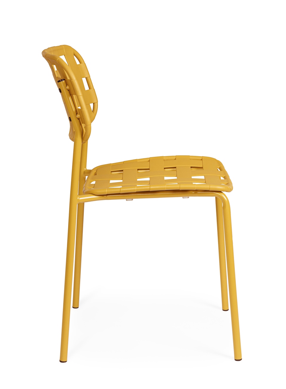 Gartenstuhl Clover aus Metall, Ocker