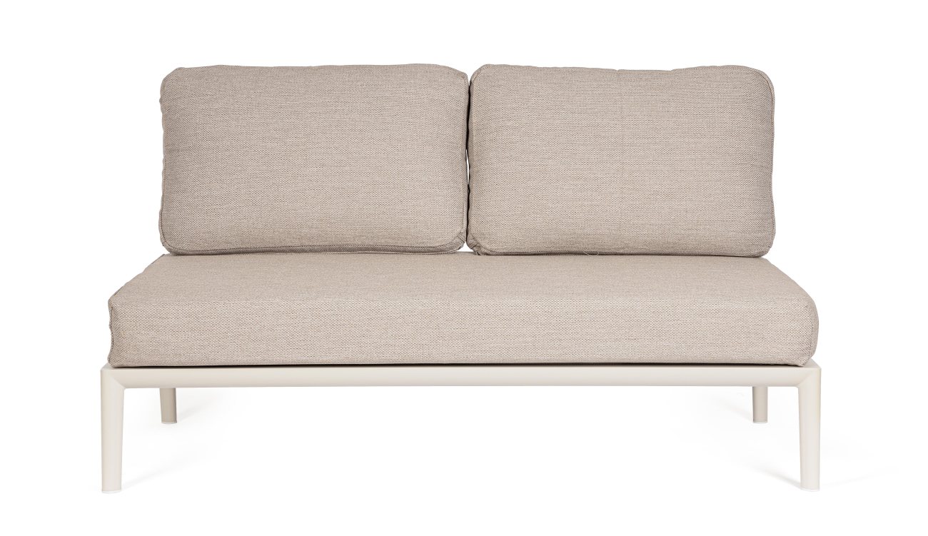 Gartenmodulsofa Gerald aus Aluminium Einzel-Element, Pelikan