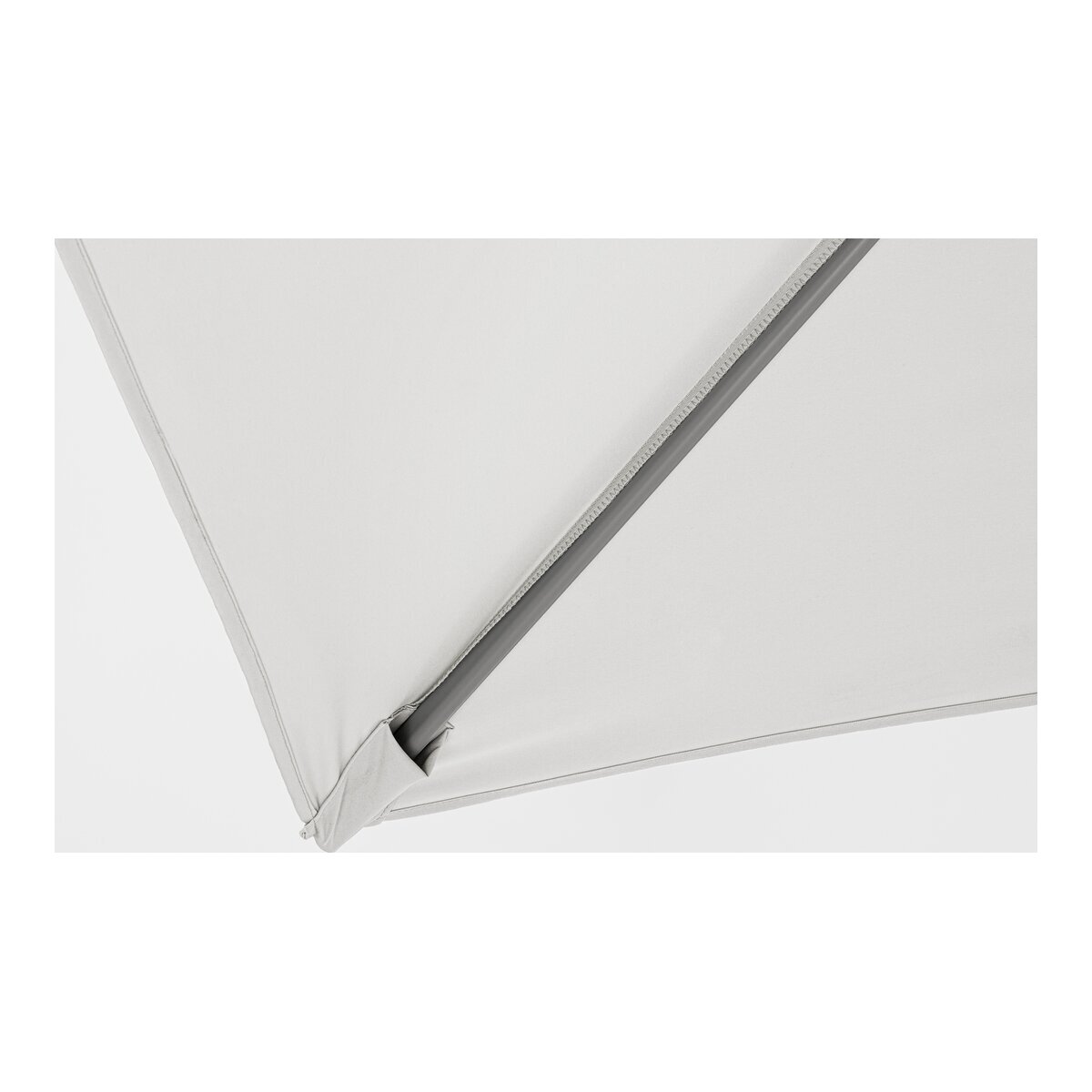 Ampelschirm Saragozza - Aluminium & Polyester-Stoff, Grau, 3x3 m
