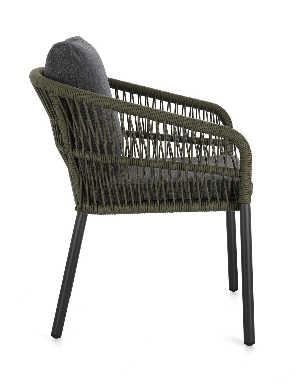 Gartenstuhl Galdana aus Aluminium, Grün / Anthrazit