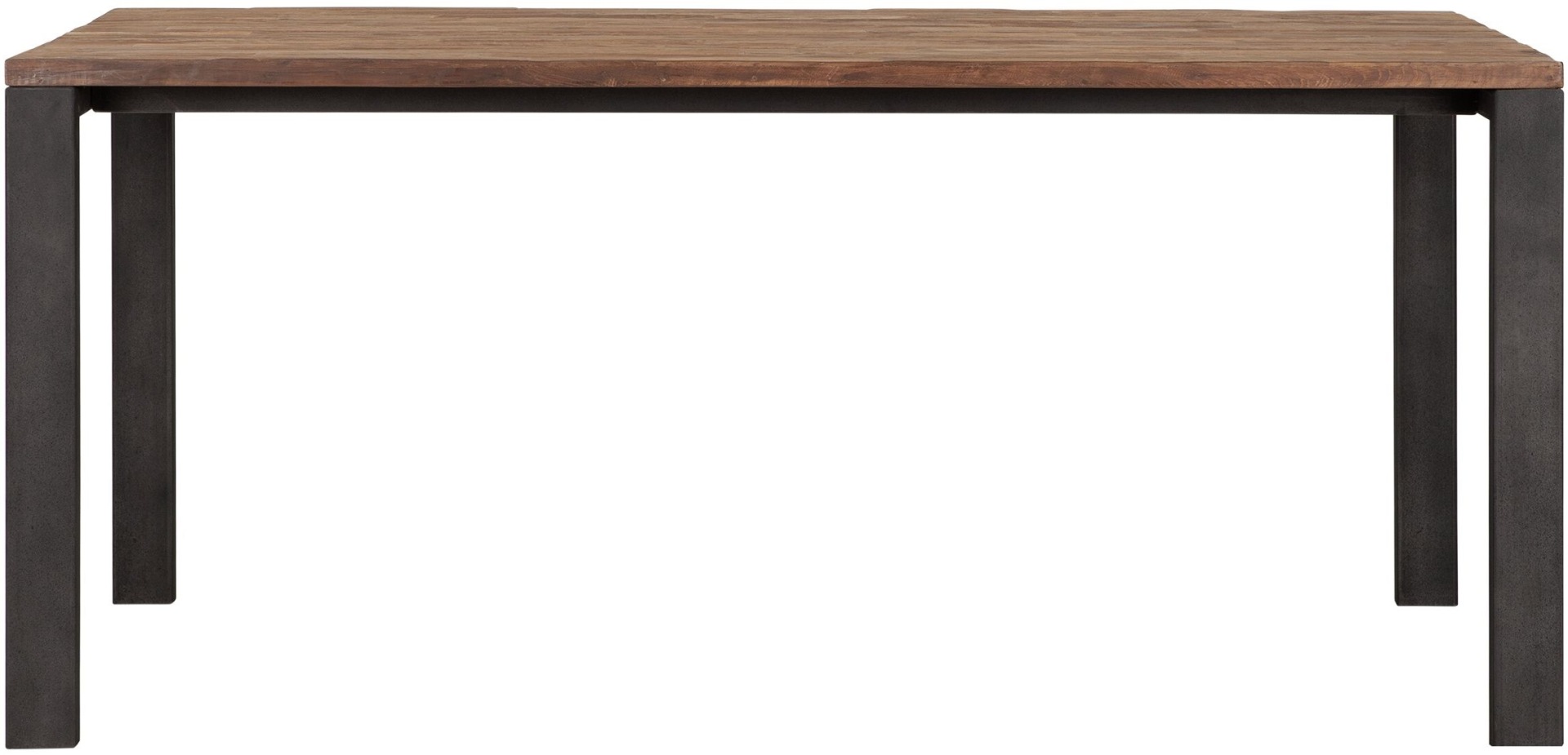 Der Esstisch Track überzeugt mit seinem modern und schlichtem Design. Gefertigt wurde der Tisch aus recyceltem Teakholz, welches einen natürlichen Farbton besitzt. Das Gestell ist aus Metall und ist Schwarz. Der Tisch hat eine Länge von 175 cm und eine Pl
