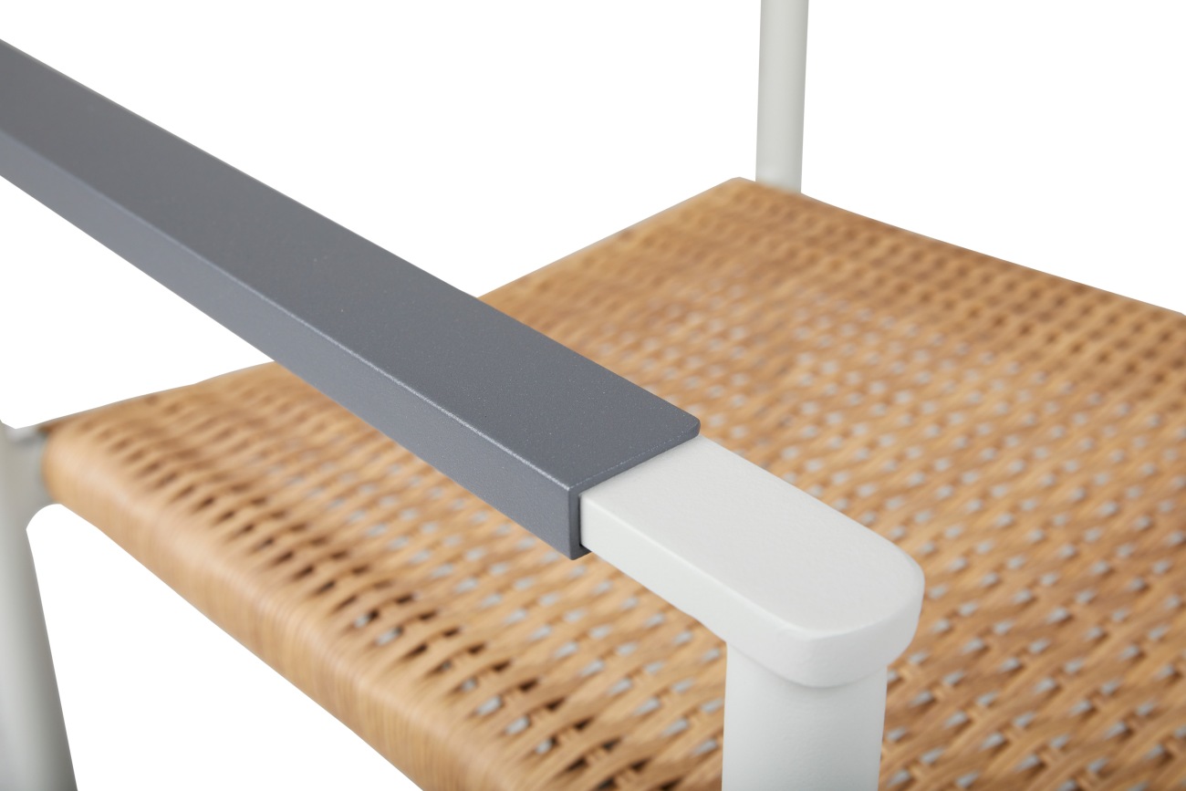 Gartenstuhl DK mit Armlehne, Hellgrau