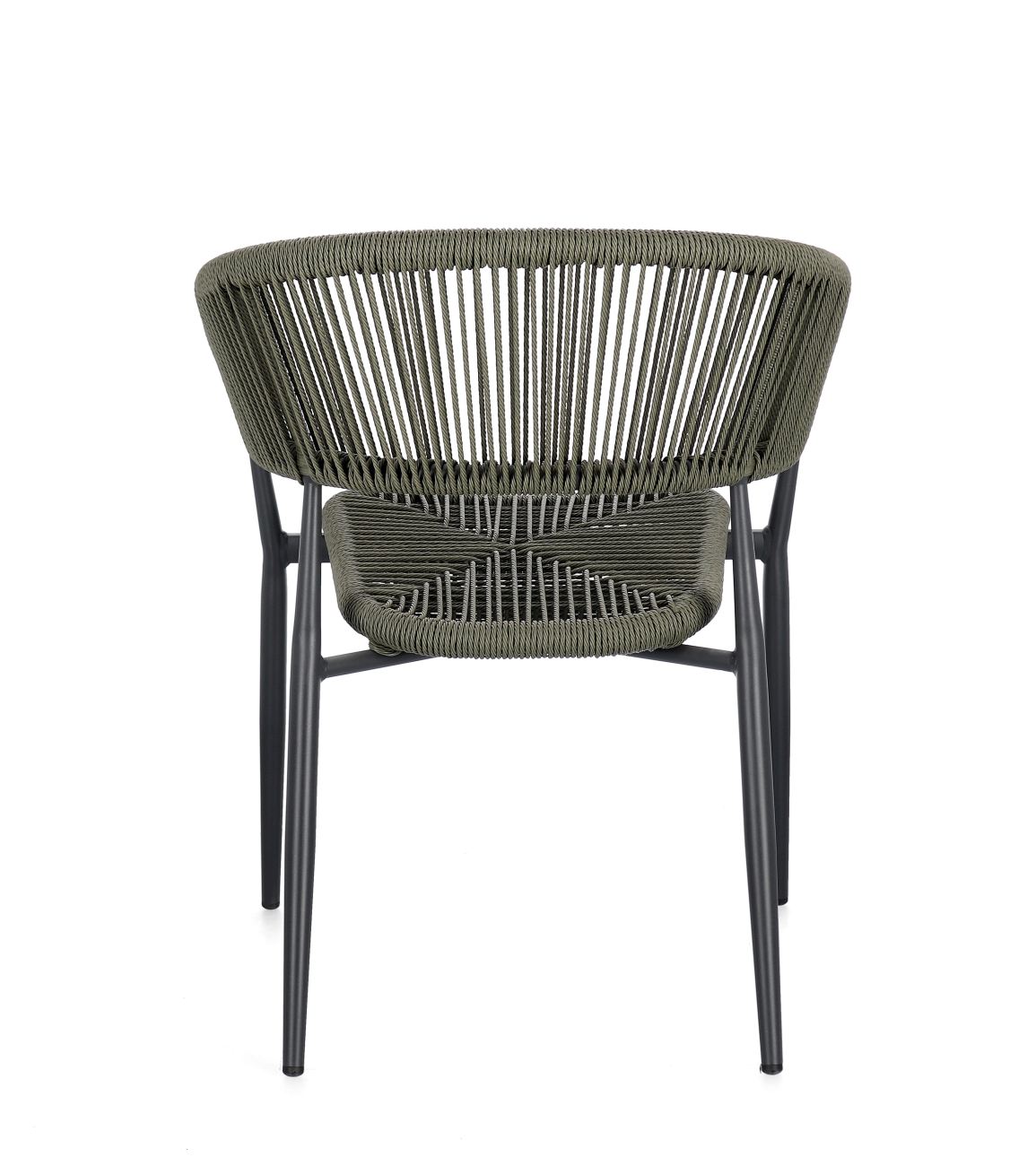 Gartenstuhl Algaida aus Aluminium, Anthrazit / Grün