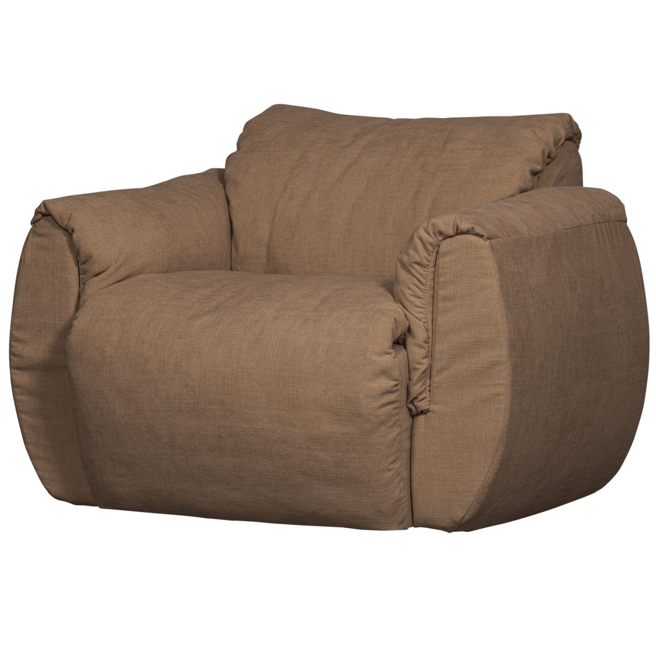 Drehsessel Baggy aus Chenille-Stoff, Braun Drehsessel Baggy aus Chenille-Stoff, Braun