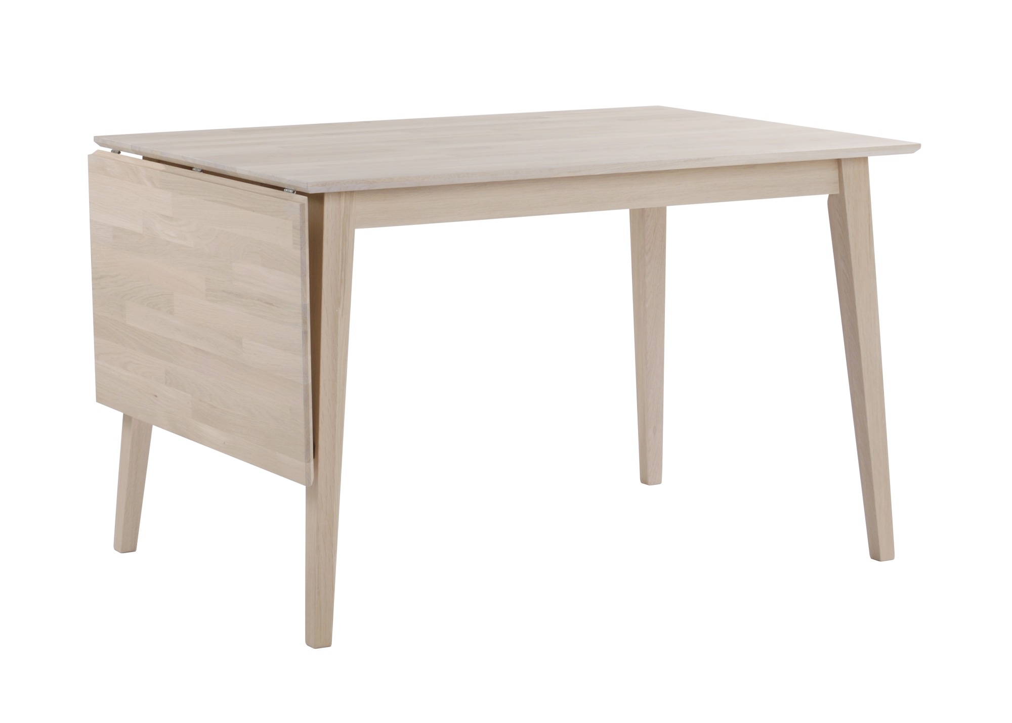 Klapptisch Filippa, 120/165x80cm, Eiche Weiß pigmentiert – stilvoller Blickfang für Ihr Zuhause. Klapptisch Filippa, 120/165x80cm, Eiche Weiß pigmentiert